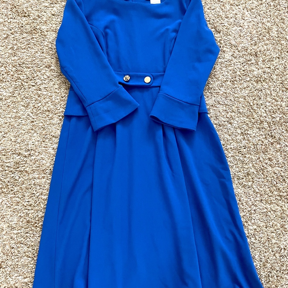 Royal blue maternity dress